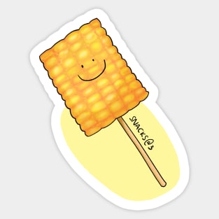 Delicious corn on a stick Sticker